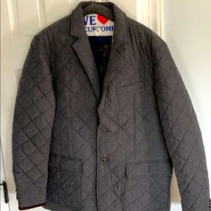 Two button men’s quilted jacket with pockets